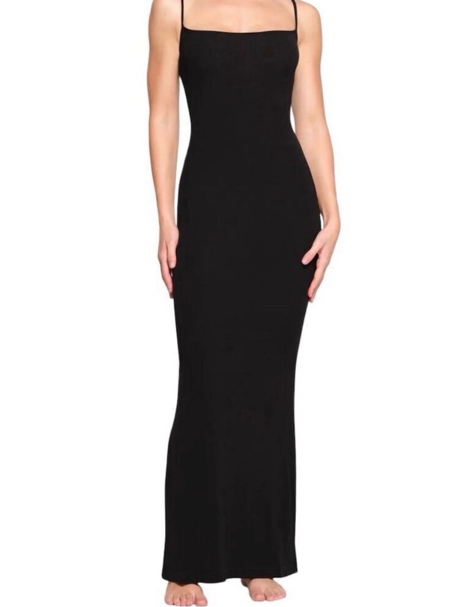 Skims Soft Ribbed Maxi Tank Dress Bodycon Sleeveless Scoop Back Xl